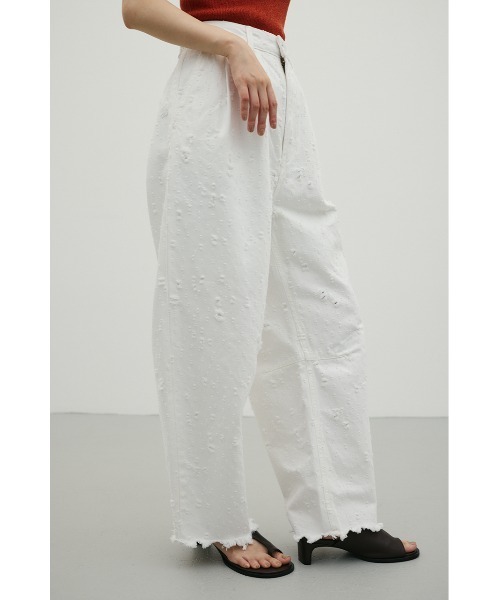 STYLEMIXER(スタイルミキサー)の「ダメージコクーンデニム(デニムパンツ・レディース・ブラック/ホワイト・SMALL/MEDIUM/LARGE)」の16枚目の写真