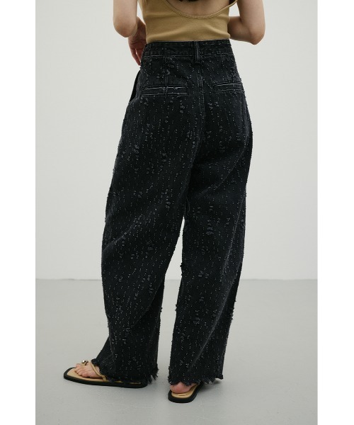 STYLEMIXER(スタイルミキサー)の「ダメージコクーンデニム(デニムパンツ・レディース・ブラック/ホワイト・SMALL/MEDIUM/LARGE)」の4枚目の写真