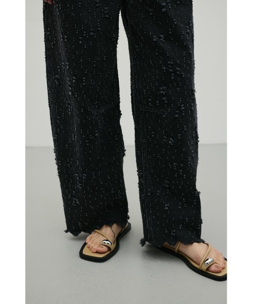 STYLEMIXER(スタイルミキサー)の「ダメージコクーンデニム(デニムパンツ・レディース・ブラック/ホワイト・SMALL/MEDIUM/LARGE)」の7枚目の写真