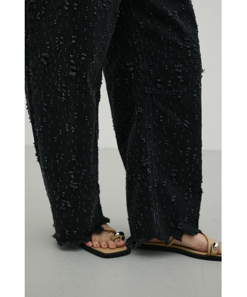 STYLEMIXER(スタイルミキサー)の「ダメージコクーンデニム(デニムパンツ・レディース・ブラック/ホワイト・SMALL/MEDIUM/LARGE)」の8枚目の写真