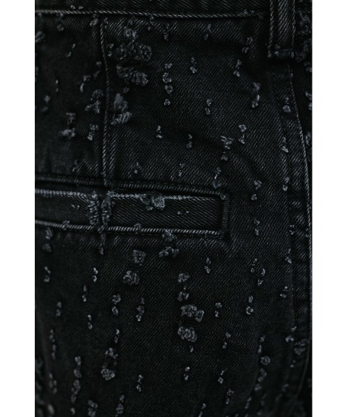 STYLEMIXER(スタイルミキサー)の「ダメージコクーンデニム(デニムパンツ・レディース・ブラック/ホワイト・SMALL/MEDIUM/LARGE)」の9枚目の写真