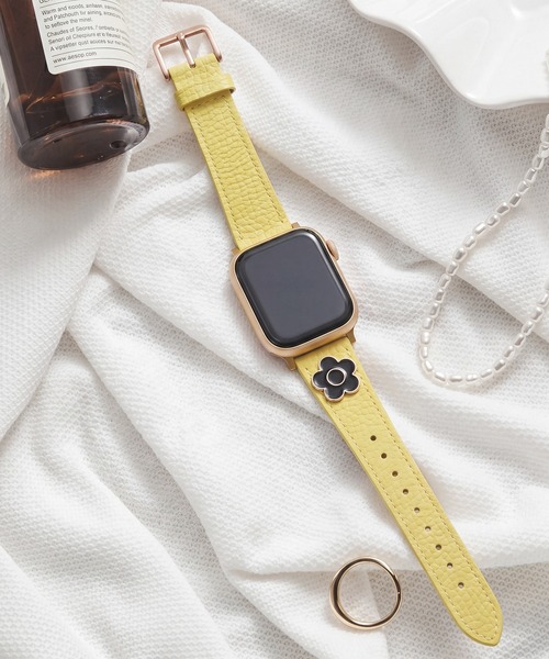 MARY QUANT(マリークワント)の「【MARY QUANT】Shrink Leather Apple Watch Band シュリンクレザーアップルウォッチバンド(デジタル腕時計・レディース・イエロー/グリーン/ネイビー/パープル/ブラウン・FREE)」の5枚目の写真