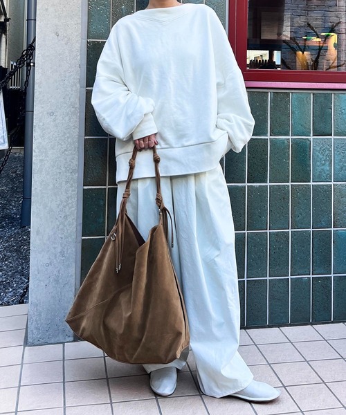 LE VERNIS(ル・ベルニ)の「LE VERNIS(ル・ベルニ) 《A4サイズ対応》Knot handle bag(トートバッグ・レディース・ダークブラウン/ブラウン/カーキ・FREE)」の9枚目の写真