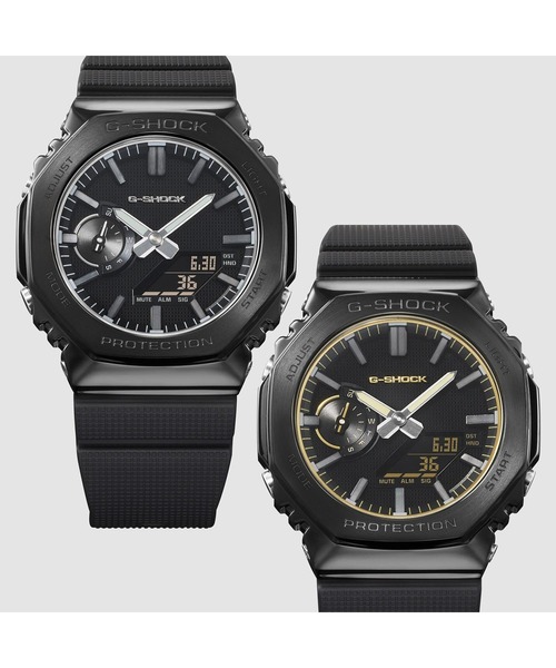 G-SHOCK(ジーショック)の「LUXE BLACK / 2100シリーズ / GM-2100LXB-1AJF(アナログ腕時計・メンズ・ブラック×シルバー・FREE)」の4枚目の写真