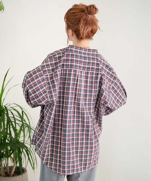B.C STOCK(ベーセーストック)の「ウォッシャブル / Gleamy / グリーミー パターンシャツ(シャツ/ブラウス・レディース・レッド系その他/ブルー系その他/ダークブルー・FREE)」の22枚目の写真