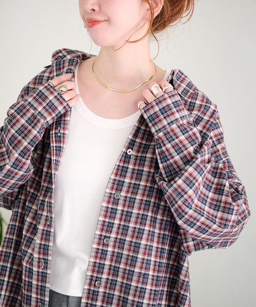 B.C STOCK(ベーセーストック)の「ウォッシャブル / Gleamy / グリーミー パターンシャツ(シャツ/ブラウス・レディース・レッド系その他/ブルー系その他/ダークブルー・FREE)」の21枚目の写真