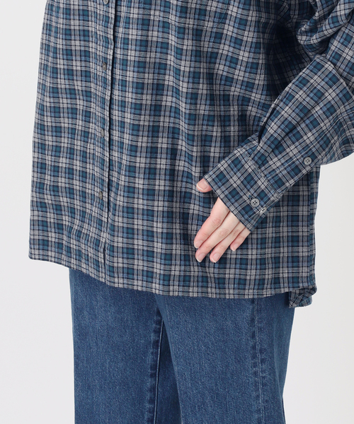 B.C STOCK(ベーセーストック)の「ウォッシャブル / Gleamy / グリーミー パターンシャツ(シャツ/ブラウス・レディース・レッド系その他/ブルー系その他/ダークブルー・FREE)」の15枚目の写真