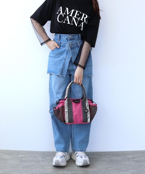 THEATRE PRODUCTS(シアタープロダクツ)の「【THEATRE PRODUCTS×Cepica】メッシュ切替カラーコンビミニボストンバッグ(ショルダーバッグ・レディース・ライム/ブルー/ピンク・FREE)」の7枚目の写真