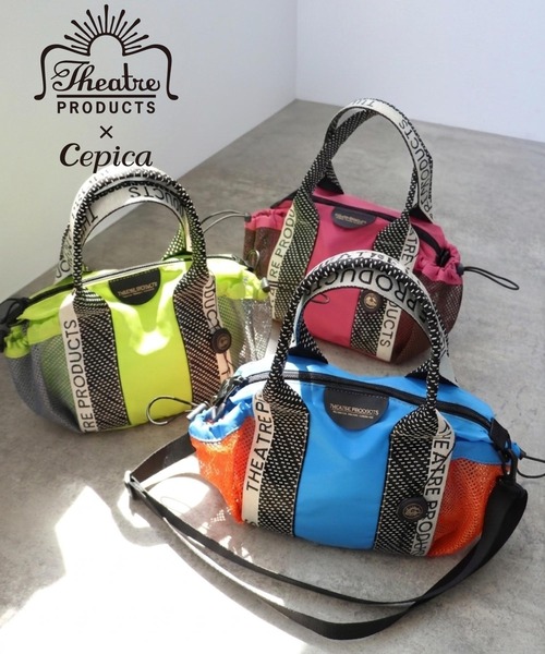 THEATRE PRODUCTS(シアタープロダクツ)の「【THEATRE PRODUCTS×Cepica】メッシュ切替カラーコンビミニボストンバッグ(ショルダーバッグ・レディース・ライム/ブルー/ピンク・FREE)」の4枚目の写真