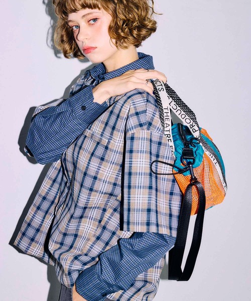 THEATRE PRODUCTS(シアタープロダクツ)の「【THEATRE PRODUCTS×Cepica】メッシュ切替カラーコンビミニボストンバッグ(ショルダーバッグ・レディース・ライム/ブルー/ピンク・FREE)」の5枚目の写真