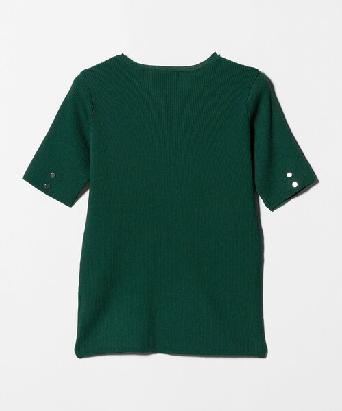 A DAY IN THE LIFE UNITED ARROWS(アデイインザライフユナイテッドアローズ)の「リブ ショートスリーブニット ‐ウォッシャブル‐<A DAY IN THE LIFE>(ニット/セーター・レディース・オフホワイト/ケリーグリーン/ネイビー・FREE)」の9枚目の写真