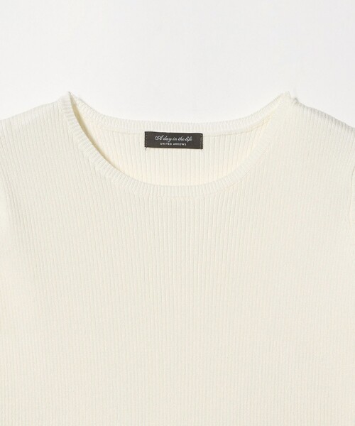 A DAY IN THE LIFE UNITED ARROWS(アデイインザライフユナイテッドアローズ)の「リブ ショートスリーブニット ‐ウォッシャブル‐<A DAY IN THE LIFE>(ニット/セーター・レディース・オフホワイト/ケリーグリーン/ネイビー・FREE)」の14枚目の写真
