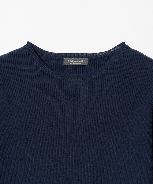 A DAY IN THE LIFE UNITED ARROWS(アデイインザライフユナイテッドアローズ)の「リブ ショートスリーブニット ‐ウォッシャブル‐<A DAY IN THE LIFE>(ニット/セーター・レディース・オフホワイト/ケリーグリーン/ネイビー・FREE)」の16枚目の写真
