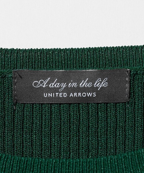 A DAY IN THE LIFE UNITED ARROWS(アデイインザライフユナイテッドアローズ)の「リブ ショートスリーブニット ‐ウォッシャブル‐<A DAY IN THE LIFE>(ニット/セーター・レディース・オフホワイト/ケリーグリーン/ネイビー・FREE)」の18枚目の写真