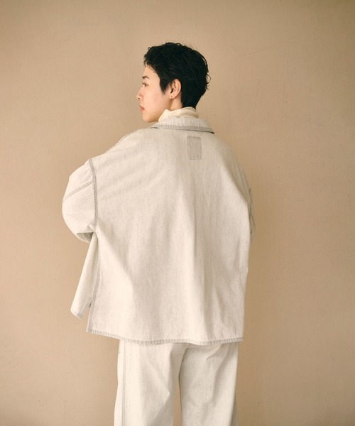 kha:ki(カーキ)の「「KHA:KI / カーキ」TYPE-35 DENIM SHIRT(シャツ/ブラウス・レディース・グレー/インディゴブルー・1/2)」の14枚目の写真