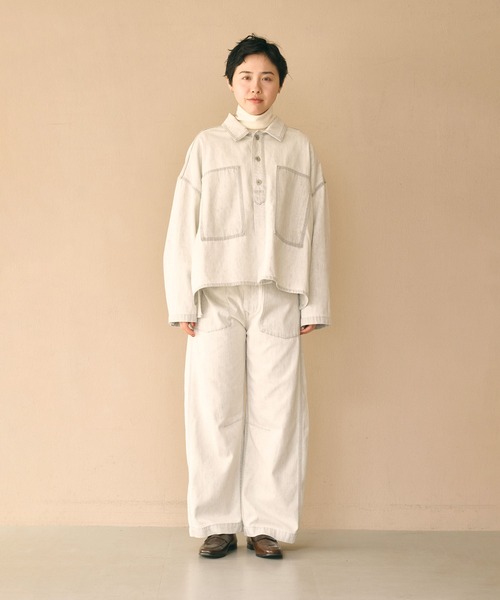 kha:ki(カーキ)の「「KHA:KI / カーキ」TYPE-35 DENIM SHIRT(シャツ/ブラウス・レディース・グレー/インディゴブルー・1/2)」の18枚目の写真