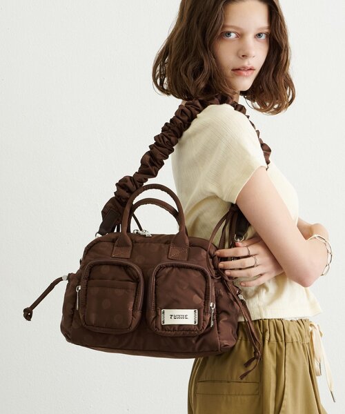 CIAOPANIC TYPY（チャオパニックティピー）の「:【TYNNE.】2WAYドットミニボストンバッグ（ショルダーバッグ・レディース・ブラウン/ブラック/カーキ・ONE SIZE）」の19枚目の写真