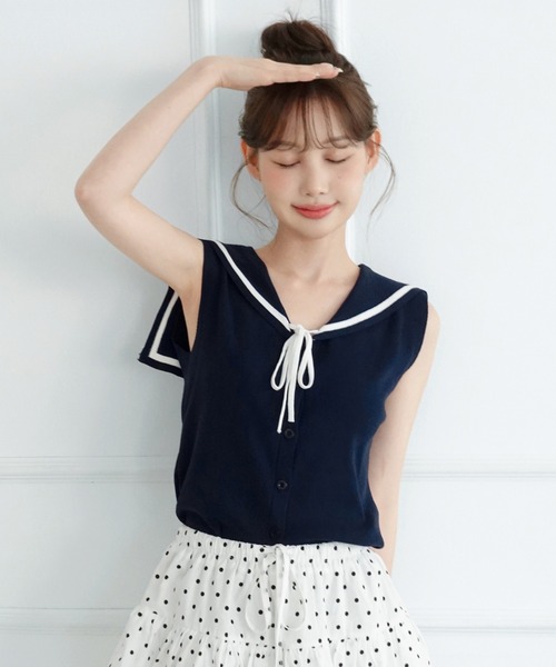 マリンセーラーカラー ニット/2026 SS COLLECTION（ニット/セーター