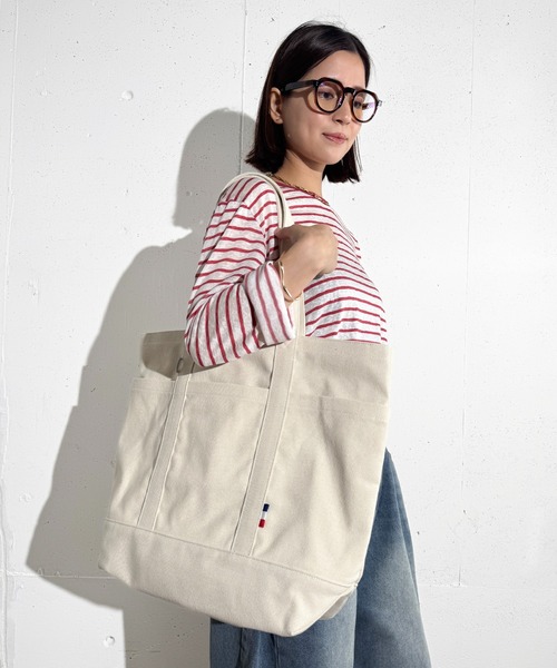 folka（フォルカ）の「6B1 オープンポケット トートバッグ（トートバッグ・レディース・ホワイト・ONESIZE）」の5枚目の写真