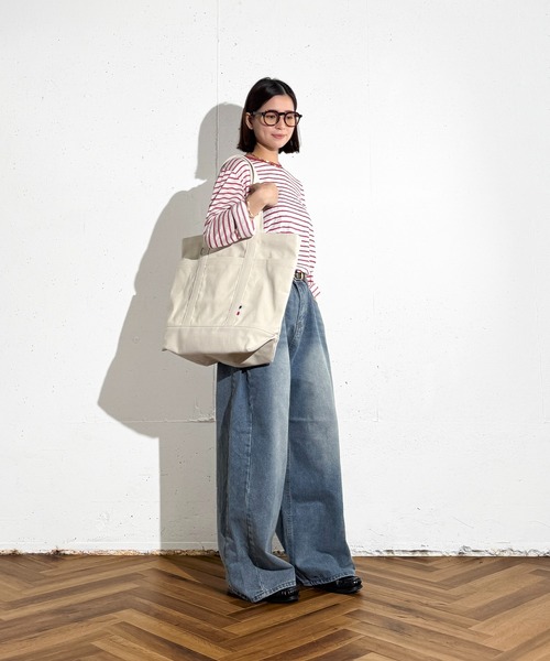 folka（フォルカ）の「6B1 オープンポケット トートバッグ（トートバッグ・レディース・ホワイト・ONESIZE）」の6枚目の写真