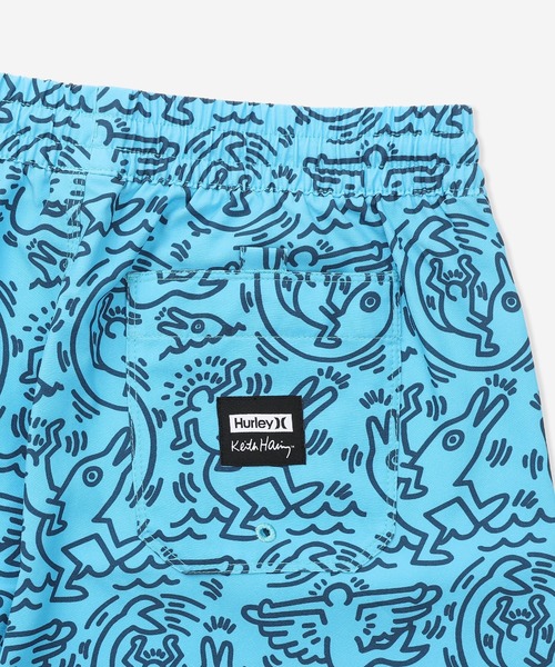 Hurley (ハーレー)の「【Hurley:ハーレー】キーズ・ヘリングコラボ メンズボードショーツ 4WAYストレッチ×撥水加工 CANNONBALL VOLLEY KH 17(水着・メンズ・ブルー・LARGE/MEDIUM/SMALL/X-LARGE)」の4枚目の写真