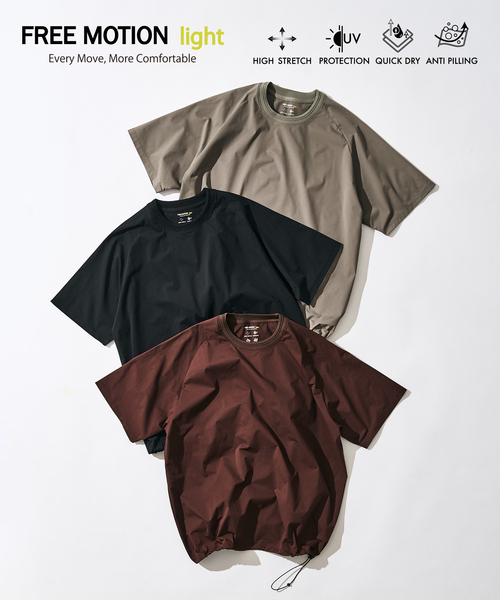 417 EDIFICE(フォーワンセブンエディフィス)の「【FREE MOTION LIGHT】ラグランTシャツ(Tシャツ/カットソー・メンズ・カーキ/ブラック/ブラウン・X-LARGE/LARGE/MEDIUM)」の17枚目の写真