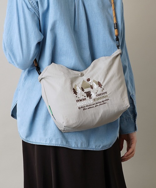 moz（モズ）の「【moz(モズ)】軽量 軽撥水 2WAY ショルダーバッグ ハンドバッグ ZUPS-02（ショルダーバッグ・レディース・ライトグリーン/グレイッシュブルー/ライトグレー/ホワイト/マスタード/ブラック・ONE SIZE）」の3枚目の写真