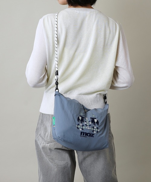 moz（モズ）の「【moz(モズ)】軽量 軽撥水 2WAY ショルダーバッグ ハンドバッグ ZUPS-02（ショルダーバッグ・レディース・ライトグリーン/グレイッシュブルー/ライトグレー/ホワイト/マスタード/ブラック・ONE SIZE）」の7枚目の写真