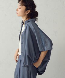 COMME CA ISM（コムサイズム）の「【セットアップ対応】シアー切り替え バルーンヘムショートスリーブシャツ（シャツ/ブラウス）」