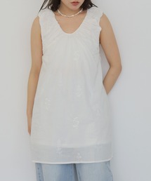 cheriella | 【cheriella】刺繍ギャザーチュニックワンピース　EMBROIDERY GATHER TUNIC DRESS(キャミソール)