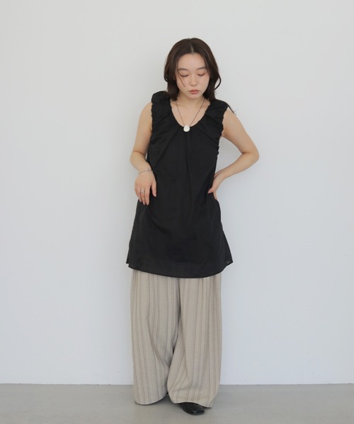 cheriella(シェリエラ)の「【cheriella】刺繍ギャザーチュニックワンピース EMBROIDERY GATHER TUNIC DRESS(キャミソール・レディース・アイボリー/ブラック・FREE)」の19枚目の写真