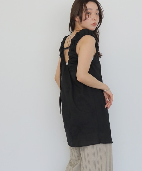 cheriella(シェリエラ)の「【cheriella】刺繍ギャザーチュニックワンピース EMBROIDERY GATHER TUNIC DRESS(キャミソール・レディース・アイボリー/ブラック・FREE)」の21枚目の写真