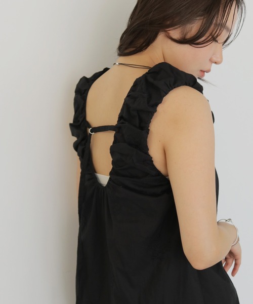 cheriella(シェリエラ)の「【cheriella】刺繍ギャザーチュニックワンピース EMBROIDERY GATHER TUNIC DRESS(キャミソール・レディース・アイボリー/ブラック・FREE)」の20枚目の写真