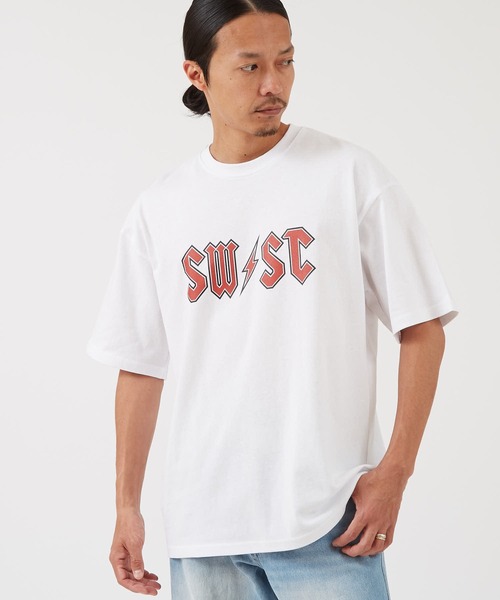 En serio TOKYO(エンソリオトーキョー)の「【SIDEWAYSTANCE】SWSC半袖Tシャツ 70788(Tシャツ/カットソー・メンズ・ホワイト/ブラック・LARGE/SMALL/MEDIUM/X-LARGE)」の2枚目の写真