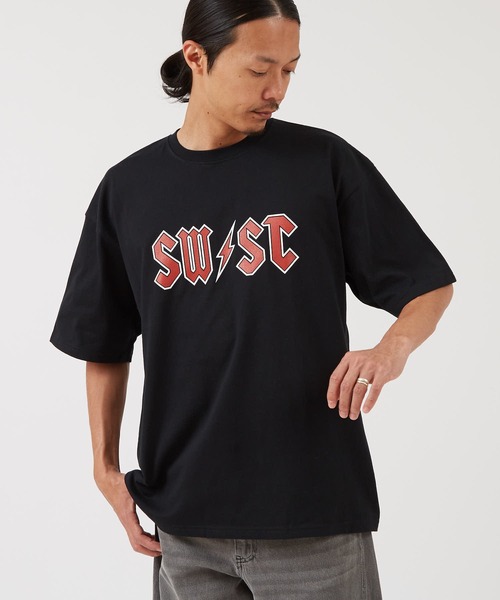 En serio TOKYO(エンソリオトーキョー)の「【SIDEWAYSTANCE】SWSC半袖Tシャツ 70788(Tシャツ/カットソー・メンズ・ホワイト/ブラック・LARGE/SMALL/MEDIUM/X-LARGE)」の1枚目の写真