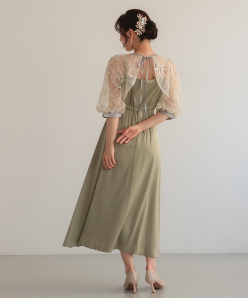 Cupid Heart(キューピッドハート)の「【Cupid Heart】結婚式用!刺ししゅうレースボレロsetドレス(ドレス・レディース・ブラック/モカ/グリーン・MEDIUM)」の14枚目の写真