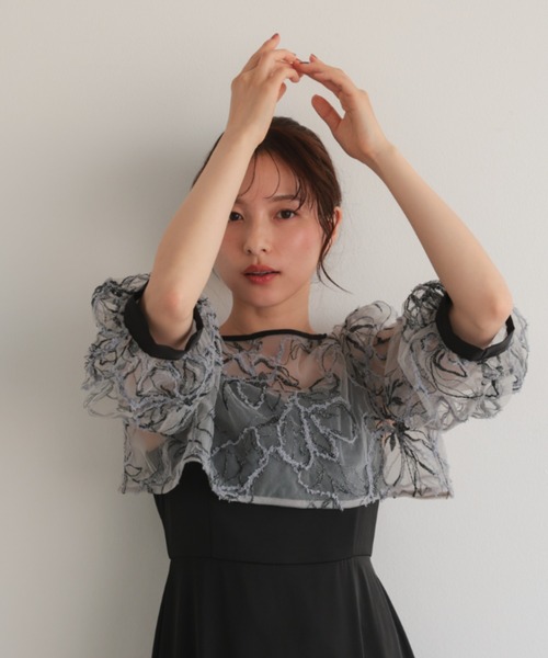 Cupid Heart(キューピッドハート)の「【Cupid Heart】結婚式用!刺ししゅうレースボレロsetドレス(ドレス・レディース・ブラック/モカ/グリーン・MEDIUM)」の8枚目の写真