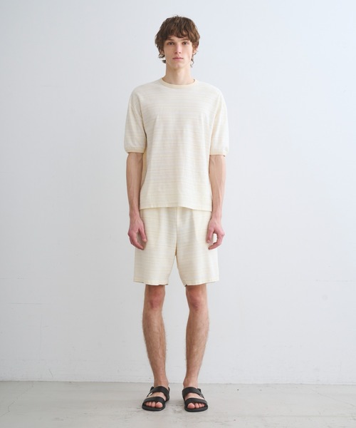 three dots(スリードッツ)の「スラブタック ボーダーTシャツ(Tシャツ/カットソー・メンズ・ブルー系その他/ホワイト系その他・SMALL/MEDIUM/LARGE)」の14枚目の写真