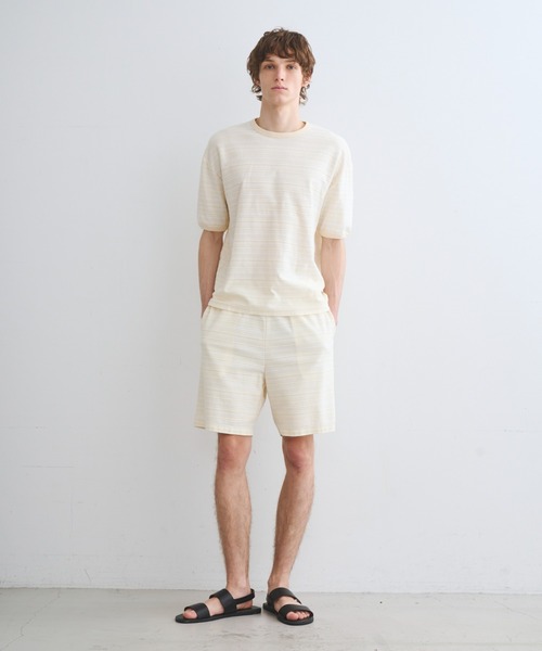 three dots(スリードッツ)の「スラブタック ボーダーTシャツ(Tシャツ/カットソー・メンズ・ブルー系その他/ホワイト系その他・SMALL/MEDIUM/LARGE)」の12枚目の写真