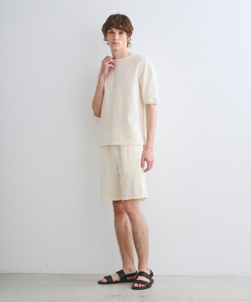 three dots(スリードッツ)の「スラブタック ボーダーTシャツ(Tシャツ/カットソー・メンズ・ブルー系その他/ホワイト系その他・SMALL/MEDIUM/LARGE)」の13枚目の写真