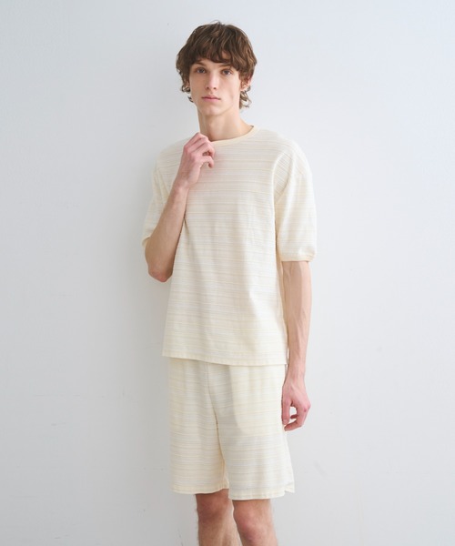 three dots(スリードッツ)の「スラブタック ボーダーTシャツ(Tシャツ/カットソー・メンズ・ブルー系その他/ホワイト系その他・SMALL/MEDIUM/LARGE)」の11枚目の写真