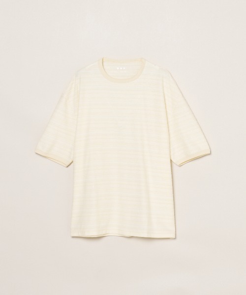 three dots(スリードッツ)の「スラブタック ボーダーTシャツ(Tシャツ/カットソー・メンズ・ブルー系その他/ホワイト系その他・SMALL/MEDIUM/LARGE)」の3枚目の写真
