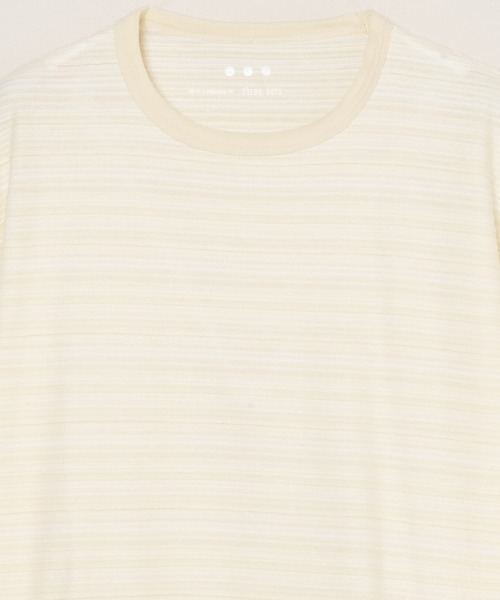 three dots(スリードッツ)の「スラブタック ボーダーTシャツ(Tシャツ/カットソー・メンズ・ブルー系その他/ホワイト系その他・SMALL/MEDIUM/LARGE)」の5枚目の写真