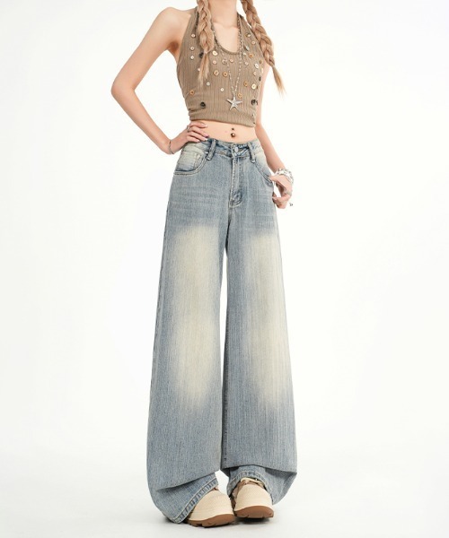 AMAJI(アマジ)の「3Dバナナ デニムパンツ(デニムパンツ・レディース・ライトブルー・SMALL/MEDIUM/LARGE/X-LARGE)」の3枚目の写真