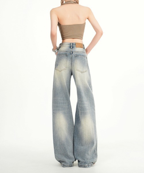 AMAJI(アマジ)の「3Dバナナ デニムパンツ(デニムパンツ・レディース・ライトブルー・SMALL/MEDIUM/LARGE/X-LARGE)」の2枚目の写真