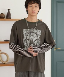 《UNISEX》レイヤードグラフィックロンT