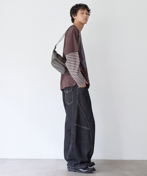 PBLIM（ページボーイリム）の「《UNISEX》レイヤードグラフィックロンT（Tシャツ/カットソー・レディース・ブラウン/カーキ・FREE）」の18枚目の写真