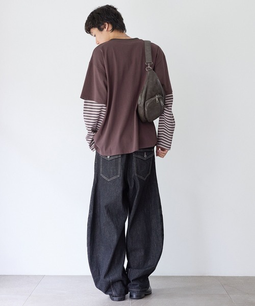 PBLIM（ページボーイリム）の「《UNISEX》レイヤードグラフィックロンT（Tシャツ/カットソー・レディース・ブラウン/カーキ・FREE）」の19枚目の写真