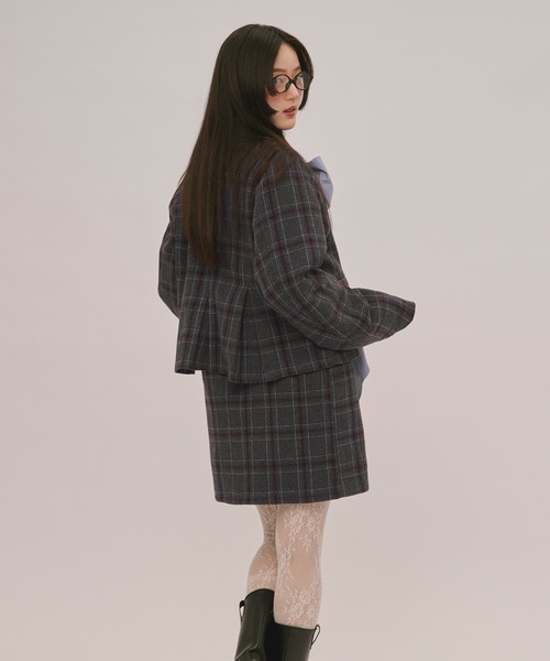 loin nuit(ロワンニュイ)の「2way lace collar jacket / 2wayレースカラージャケット(テーラードジャケット・レディース・キャメル/グレー/ブラウン・FREE)」の21枚目の写真