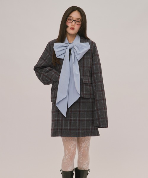 loin nuit(ロワンニュイ)の「2way lace collar jacket / 2wayレースカラージャケット(テーラードジャケット・レディース・キャメル/グレー/ブラウン・FREE)」の18枚目の写真